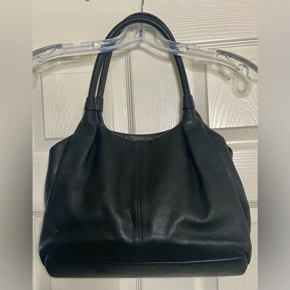 Kate Spade Baxter Street Stevie Black Leather Satchel Shoulder Bag Pre-Owned